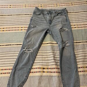 American Eagle Outfitters Light Blue Distressed Skinny Jeans